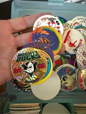 270+ 90’s vintage pogs and 5 slammers